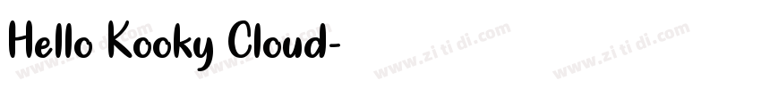 Hello Kooky Cloud字体转换